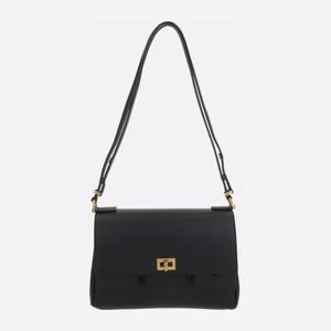 발렌시아가 블랙 가죽 숄더 백 골드톤 클라스프 833771 2ABAV10