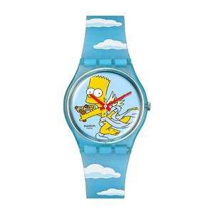 스와치 SO28Z115 THE SIMPSONS ANGEL BART 공용 우레탄시계