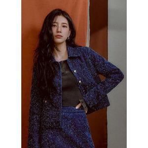 [게스]여성 플레어 소매 워싱 골지 긴팔티 YP3K2412