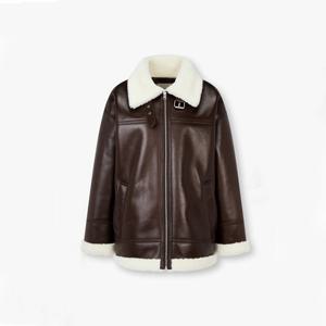 [보브]신세틱 레더 하프 무스탕 7155475005