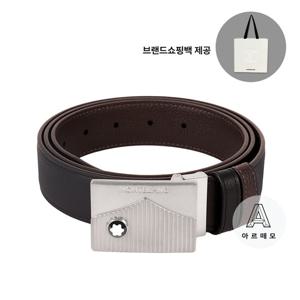 [브랜드쇼핑백요청시제공] 몽블랑 빈티지 사각 마운틴쉐입 버클 양면벨트 199108