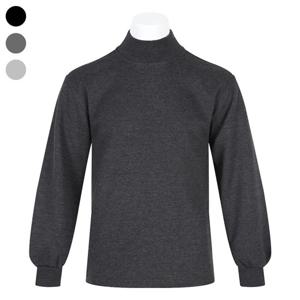 [리빌모아]남자 겨울 국내제작 기모 반폴라 NA-L-TS-Q001-차콜