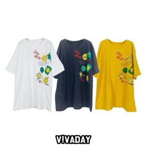 여름옷 VIDS-SS1079 스마일 U넥 반팔티