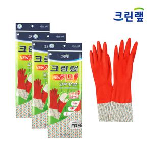크린랩 기모 고무장갑 free 3세트