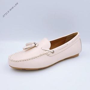 SNL 여성수제화 태슬로퍼 플랫 소가죽 SWM22159 베지