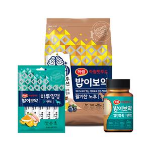 밥이보약 DOG 활기찬 노후 3.4kg+톡톡 면역+하루양갱 면역 56g