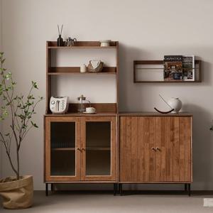 나무뜰 헤이즐 1600 원목 모루유리 주방서랍 수납장 세트 GM410C (착불)