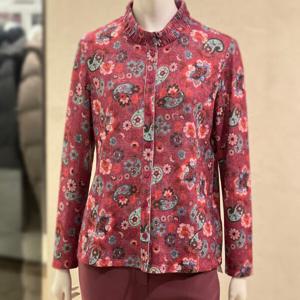 [벨리시앙]셔링넥 플라워 블라우스(2color) BL5130