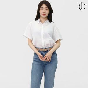 엘케이트 여자 반팔 린넨 베이직 여름셔츠 LCHT078