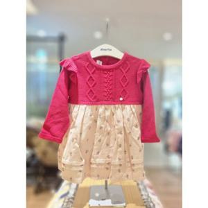 [압소바] [백일 돌 조카선물] (아기외출복) 쁘아 니트 OP 원피스 2종택1 (AY525112)