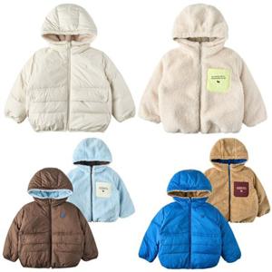 [블루독8-키즈] 택1 크림 스톰B.퍼리버덕다운점퍼 양면 오리털 패딩파카 아우터 두돌선물 초등 25C7511403