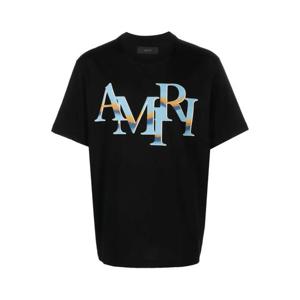 25 FW 아미리 로고 프린트 티셔츠 PS24MJL020BLACK TP443700863
