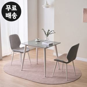 안느 세라믹 식탁 세트 주방 2인용 800 화이트그레이