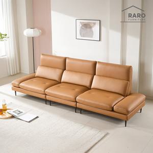 라로퍼니처 브론즈 마스트로또 솔레 천연 면피 가죽 4인 소파 4인용 쇼파