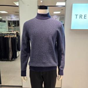 트레몰로 HC05 남성 하프터틀 투톤 반목폴라 니트 티 TRHBH5W339271