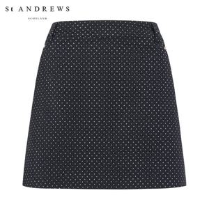 [세인트앤드류스] 여성 알파벳 도트 패턴 스커트 821D2PNA82_BK
