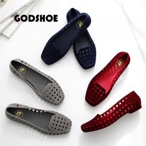 갓슈 플로킹 젤리슈즈 플랫슈즈 단화 아쿠아슈즈