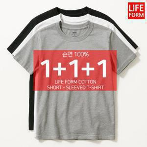 3장1세트 남성 여성 순면100% 무지 라운드 반팔 무지티 기본티 티셔츠 흰티 면티 반팔티