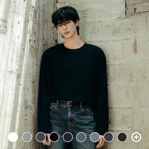 [지오다노/본사] 025910 변우석 코튼 솔리드 긴팔티 (TAG가 12,800원)