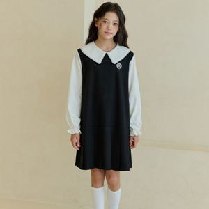[모데쯔]주니어 초등여아 봄 가을 10대 카라 원피스 행사 등교 콩쿨 하객