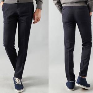 스판 슬렉스 바지 네이비 슬림 일자핏 남성 패션 웨어