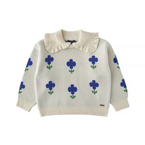 블루독스튜디오 [블루독](CR)플라워자가드스웨터 (25C1530050) FW25겨울상품 여아스웨터