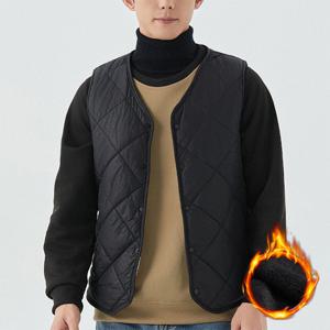 웜 라이트 남성 심플 데일리 퀄팅 조끼 IS-JK91