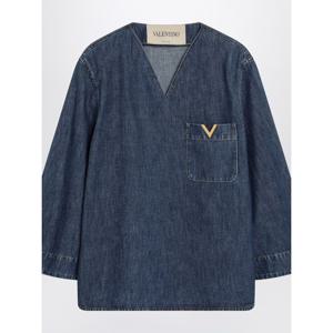 [VALENTINO] 라프리마 여성 셔츠 8B3DB03L9YA VALE 558 BLUE /16