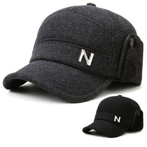 모직 레터링장식 똑딱이 귀달이 볼캡 땀흡수 중년모자