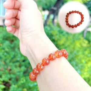 소원팔찌 호박색 염주 불교팔찌