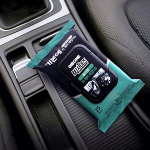 기본에 빅사이즈 올인원 카-케어 세정티슈 캡형 25매 3팩