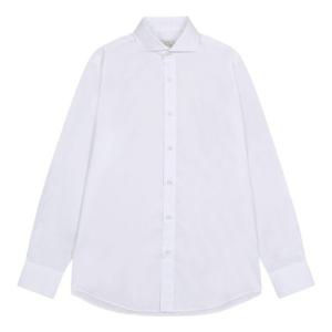 [지이크]면혼방 화이트 호리존탈 카라 남성 셔츠 (PJBAH5501MIA)