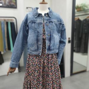[써스데이아일랜드]프린지 데님 자켓 T252MJK133W