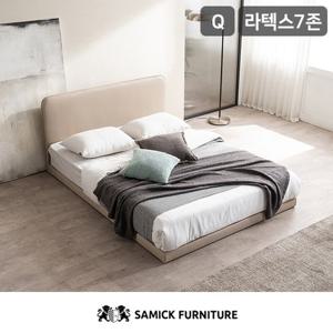 [삼익가구]루시 슬림형 저상형 침대(라텍스 7존 독립 매트리스-퀸)