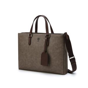 [닥스ACC]베이지 음각장식 가죽 서류가방 DBBA3E083I3