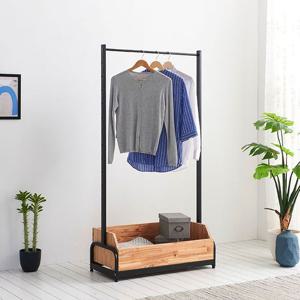[착불배송] CZ3210 스틸 원목 수납 행거 800 2colors 스틸행거 원목수납행거 수납행거 원목수납함 심플행거 철제행거 다용도행거 스탠드행거 수납가구