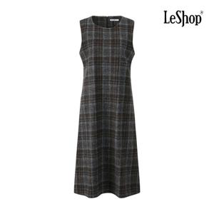 르샵  체크 모직 민소매 원피스 (BQ1OP008A)