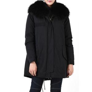 미스터앤미세스 라쿤 퍼 패딩 야상 자켓 블랙 XCO0117 900008