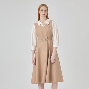 [케네스 레이디]오픈카라 셔츠레이어드 원피스 (EWOPOI03)