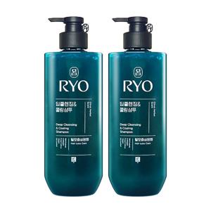 려 청아 딥클렌징 앤 쿨링 샴푸 592ml 2개팩
