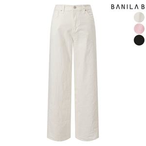 [바닐라비] [55-66] 여성 옆절개 스판 와이드팬츠