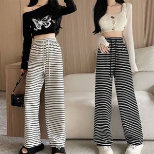 여자추리닝바지 여성 허리밴딩 스트라이프 차르르 바지 USK-340