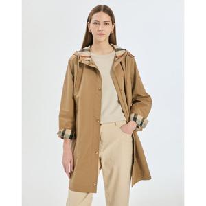 닥스 여성  베이지 단색 면혼방 7부소매점퍼 DLJU5D905I3