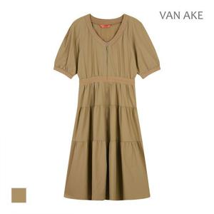 [반에이크]MARIO집업 허리밴딩 롱 원피스_VB38OPUD02Z