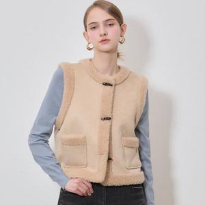 [GS특가][르오트(LeOT)] 호주산 양모100 FAUX 무스탕 베스트-사이즈55~88다양