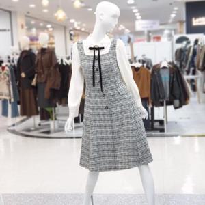 abfz sh06 포인트 체크 쉬폰 겨울 원피스 SLBHA1O01A