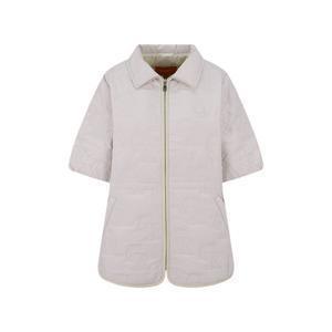 크로커다일레이디 로고 고주파 반팔 패딩 점퍼_CLEWPD202