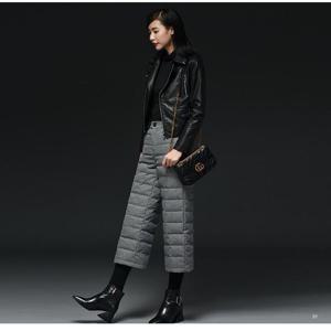 겨울바지 W19786 뒷밴드 8부 누빔 여자 겨울 패딩 솜 바지