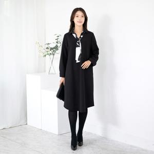 [모슬린]엄마옷 기모 카라 정장원피스 516FGH208 마담/중년여성/