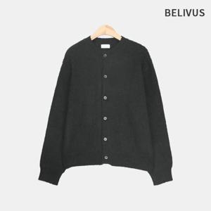 빌리버스 남자 헤어리 울 혼방 라운드 니트 가디건 BOLD003